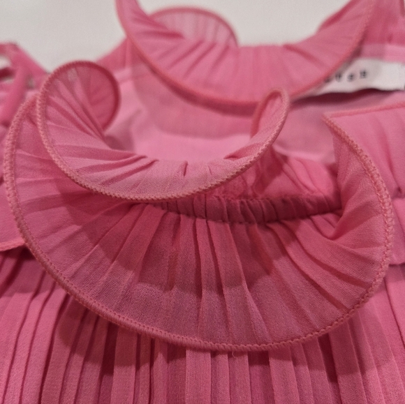 Lush Ruffle Pleated Wire Hem Crop Top New No Tag Xl. - Picture 5 of 12